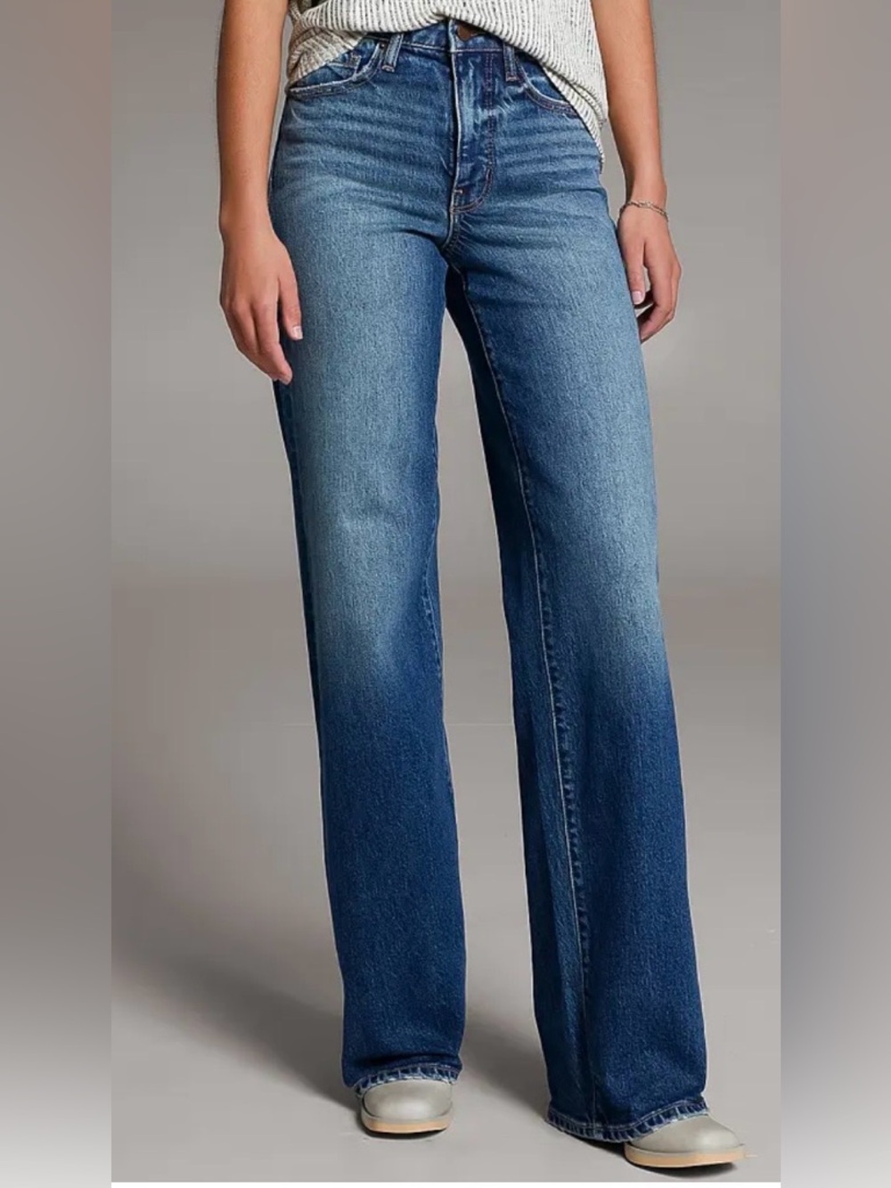 BKE Billie Classic Blue wide leg Denim Jeans